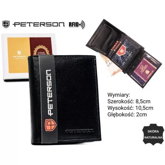 Peterson női bőr pénztárca PTN RD-270-GCL – fekete Peterson női bőr pénztárca PTN RD-270-GCL – fekete
