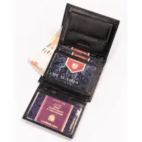 Peterson női bőr pénztárca PTN RD-270-GCL – fekete