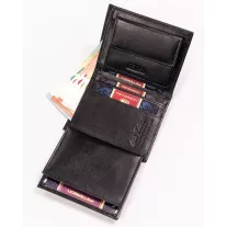 Peterson női bőr pénztárca PTN RD-270-GCL – fekete