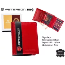 Peterson női bőr pénztárca PTN RD-270-GCL – piros