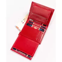 Peterson női bőr pénztárca PTN RD-270-GCL – piros