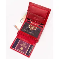 Peterson női bőr pénztárca PTN RD-270-GCL – piros