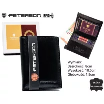 Peterson női bőr pénztárca PTN RD-290-GCL – fekete