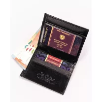 Peterson női bőr pénztárca PTN RD-290-GCL – fekete