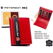 Peterson női bőr pénztárca PTN RD-290-GCL – piros