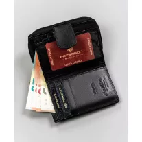 Peterson női bőr pénztárca PTN RD-41-GCL – fekete