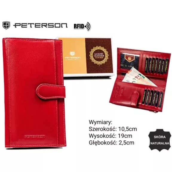 Peterson női bőr pénztárca PTN RD-49-GCL – rózsaszín Peterson női bőr pénztárca PTN RD-49-GCL – rózsaszín