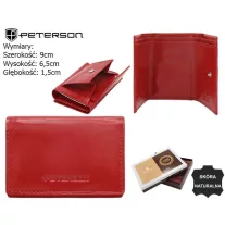 Peterson női bőr pénztárca PTN RD-SWZX-86-GCL – piros