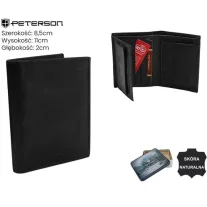 Peterson férfi bőr pénztárca PTN RM-12-LWC – fekete