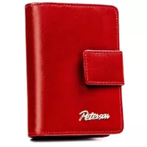   Peterson női pénztárca ajándékszett PTN SET-D-65-KCS – piros
