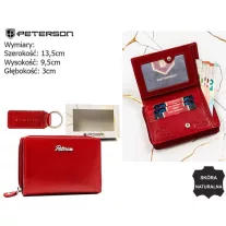   Peterson női pénztárca ajándékszett PTN SET-D-67-KCS – piros