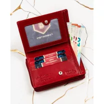   Peterson női pénztárca ajándékszett PTN SET-D-67-KCS – piros