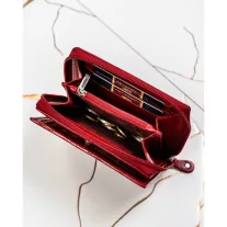   Peterson női pénztárca ajándékszett PTN SET-D-67-KCS – piros