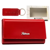   Peterson női pénztárca ajándékszett PTN SET-D-68-KCS – piros