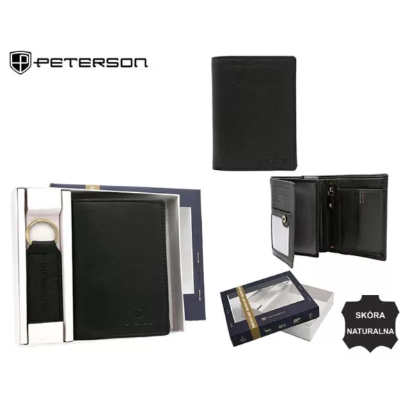 Peterson férfi pénztárca ajándékszett PTN SET-M-1542-D – fekete Peterson férfi pénztárca ajándékszett PTN SET-M-1542-D – fekete