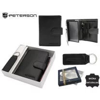   Peterson férfi pénztárca ajándékszett PTN SET-M-1549L-KCS
