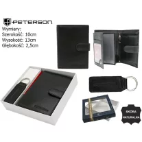 Peterson férfi pénztárca ajándékszett PTN SET-M-N4L-KCS