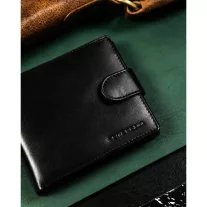   Peterson Férfi Bőr Pénztárca Szett + Kulcstartóval Set-M-N992L-Kcs-1657 Black