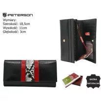 Peterson női bőr pénztárca PTN ST-409 – fekete