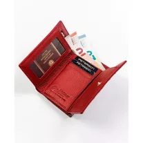 Peterson női bőr pénztárca PTN ST-412 – piros