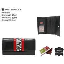 Peterson női bőr pénztárca PTN ST-415 – fekete