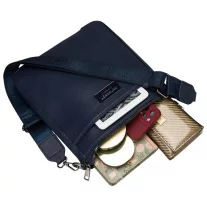 Peterson női műbőr oldaltáska PTN TDJ-03 – sötétkék