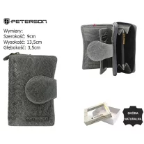 Peterson női bőr pénztárca PTN WD1-VLCN – fekete