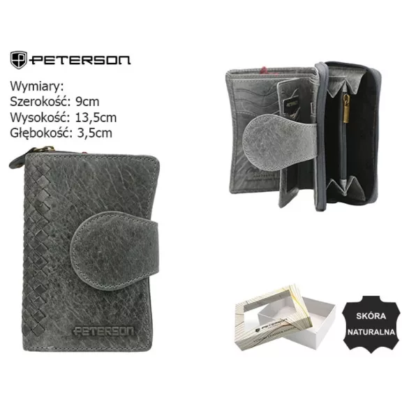 Peterson női bőr pénztárca PTN WD1-VLCN – fekete Peterson női bőr pénztárca PTN WD1-VLCN – fekete
