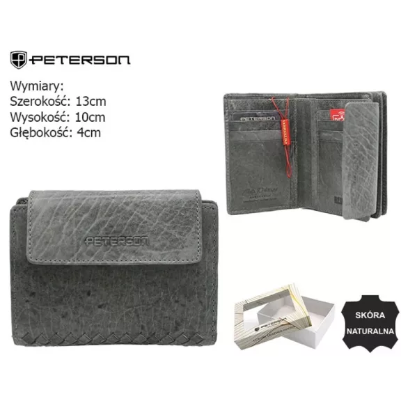 Peterson női bőr pénztárca PTN WD2-VLCN – fekete Peterson női bőr pénztárca PTN WD2-VLCN – fekete