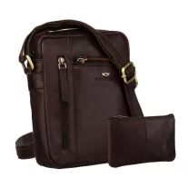   Peterson Férfi Bőr Oldaltáska   PTN   YP002E-OPU-6781   Brown
