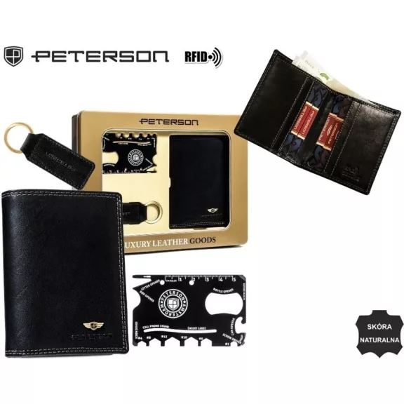 Peterson férfi pénztárca ajándékszett PTN ZMS-08 Peterson férfi pénztárca ajándékszett PTN ZMS-08