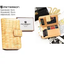 Peterson női műbőr pénztárca PTN-POR-02-CB – bézs