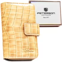 Peterson női műbőr pénztárca PTN-POR-02-CB – bézs
