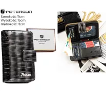 Peterson női műbőr pénztárca PTN-POR-02-CB – szürke