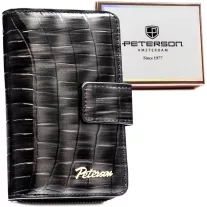 Peterson női műbőr pénztárca PTN-POR-02-CB – szürke