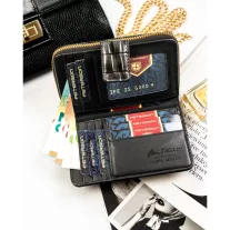 Peterson női műbőr pénztárca PTN-POR-02-CB – szürke