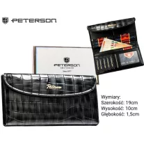 Peterson női műbőr pénztárca PTN-POR-03-CB – szürke