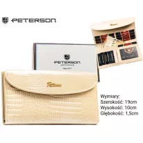 Peterson női műbőr pénztárca PTN-POR-03-RS – bézs