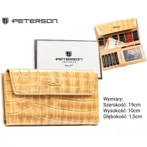 Peterson női műbőr pénztárca PTN-POR-04-CB – bézs