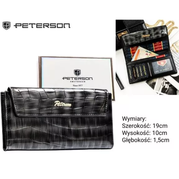 Peterson női műbőr pénztárca PTN-POR-04-CB – szürke Peterson női műbőr pénztárca PTN-POR-04-CB – szürke