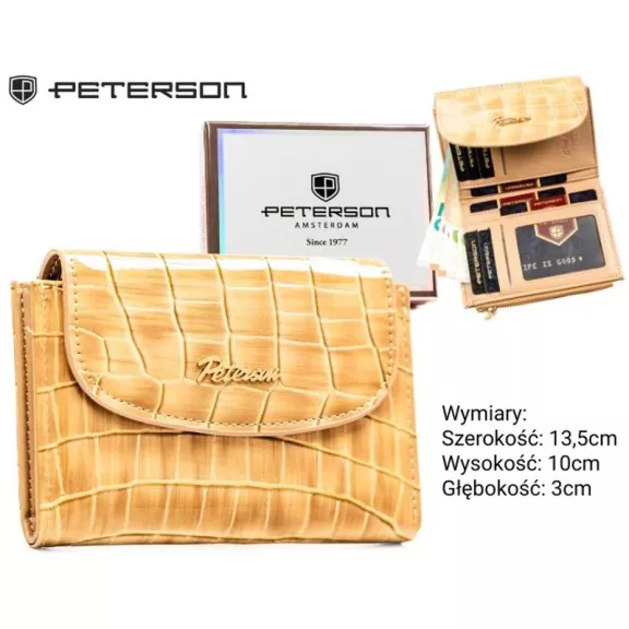 Peterson női műbőr pénztárca PTN-POR-05-CB – bézs Peterson női műbőr pénztárca PTN-POR-05-CB – bézs