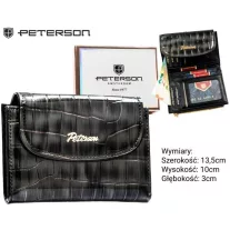 Peterson női műbőr pénztárca PTN-POR-05-CB – szürke