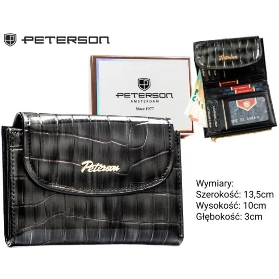 Peterson női műbőr pénztárca PTN-POR-05-CB – szürke Peterson női műbőr pénztárca PTN-POR-05-CB – szürke