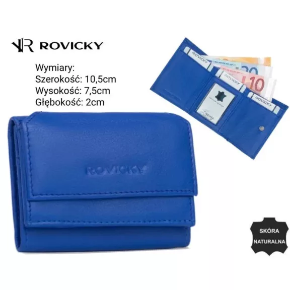 Rovicky női bőr pénztárca R-18-LFN – kék Rovicky női bőr pénztárca R-18-LFN – kék