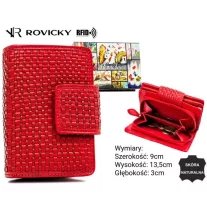Rovicky női bőr pénztárca R-613-DDW – piros
