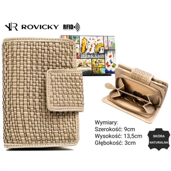 Rovicky női bőr pénztárca R-613-DDW – bézs Rovicky női bőr pénztárca R-613-DDW – bézs