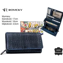Rovicky női bőr pénztárca R-614-DDW – kék