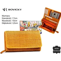 Rovicky női bőr pénztárca R-614-DDW – sárga
