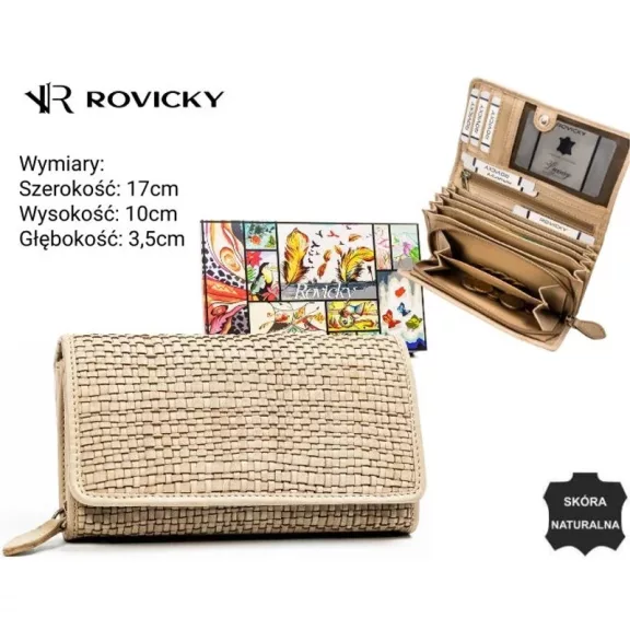 Rovicky női bőr pénztárca R-614-DDW – bézs Rovicky női bőr pénztárca R-614-DDW – bézs