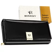   Rovicky Női Bőr Pénztárca Rh-20A-1-Sh-R-5166 Black - Fekete